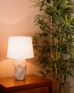 Hot Beliani Lampada da tavolo ELIA Ceramica Rosa pastello Bianco Rosa