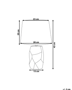 Hot Beliani Lampada da tavolo ELIA Ceramica Rosa pastello Bianco Rosa