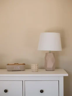 Hot Beliani Lampada da tavolo ELIA Ceramica Rosa pastello Bianco Rosa
