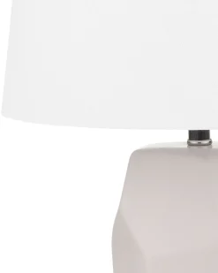 Hot Beliani Lampada da tavolo ELIA Ceramica Rosa pastello Bianco Rosa