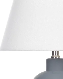 Beliani Lampada da tavolo FABILOS Ceramica Grigio Bianco Grigio