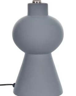 Beliani Lampada da tavolo FABILOS Ceramica Grigio Bianco Grigio