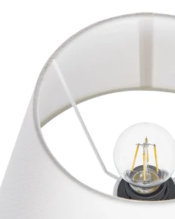 Beliani Lampada da tavolo FABILOS Ceramica Grigio Bianco Grigio