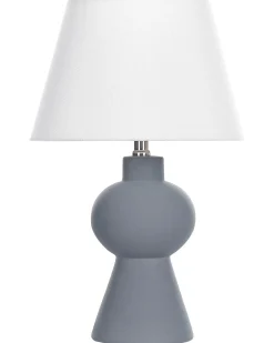 Beliani Lampada da tavolo FABILOS Ceramica Grigio Bianco Grigio