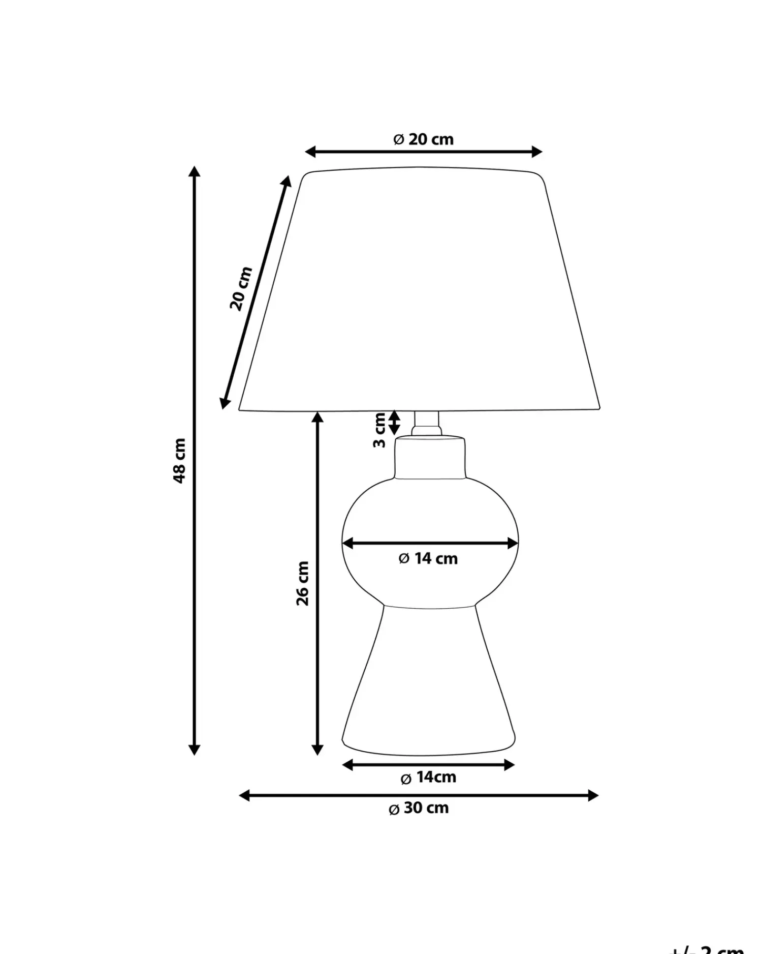 Online Beliani Lampada da tavolo FABILOS Ceramica Arancione Bianco Arancione