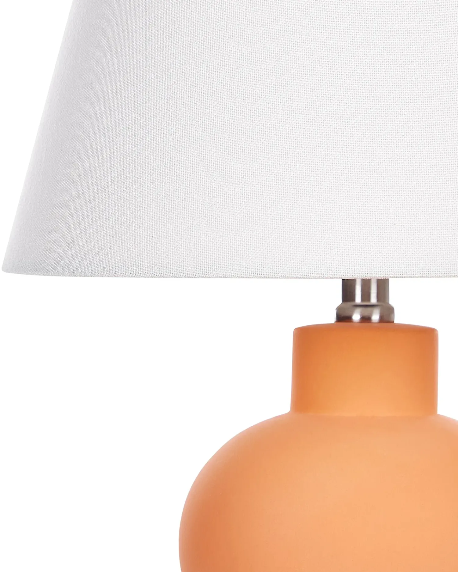 Online Beliani Lampada da tavolo FABILOS Ceramica Arancione Bianco Arancione