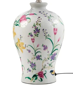 Outlet Beliani Lampada da tavolo FEBROS Porcellana Bianco Bianco Giallo Rosa Verde