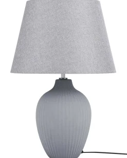 Online Beliani Lampada da tavolo FERGUS Ceramica Grigio