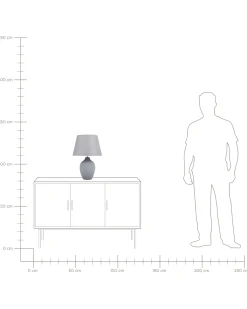 Online Beliani Lampada da tavolo FERGUS Ceramica Grigio