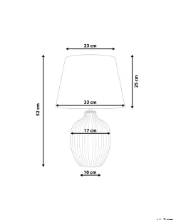 Online Beliani Lampada da tavolo FERGUS Ceramica Grigio