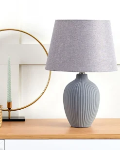 Online Beliani Lampada da tavolo FERGUS Ceramica Grigio
