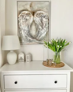 Best Beliani Lampada da tavolo FERGUS Ceramica Bianco
