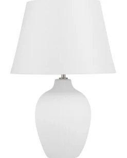 Best Beliani Lampada da tavolo FERGUS Ceramica Bianco