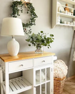 Best Beliani Lampada da tavolo FERGUS Ceramica Bianco