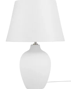 Best Beliani Lampada da tavolo FERGUS Ceramica Bianco