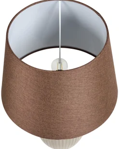 Discount Beliani Lampada da tavolo FERGUS Ceramica Marrone