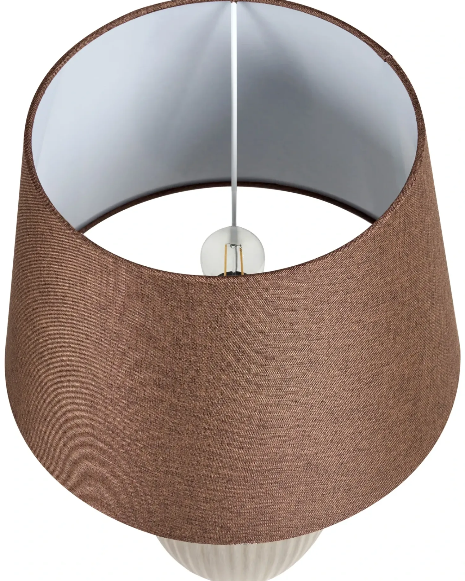 Discount Beliani Lampada da tavolo FERGUS Ceramica Marrone