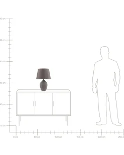 Discount Beliani Lampada da tavolo FERGUS Ceramica Marrone