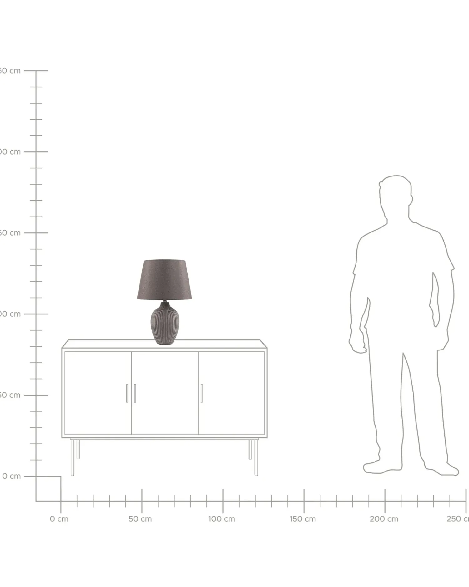 Discount Beliani Lampada da tavolo FERGUS Ceramica Marrone