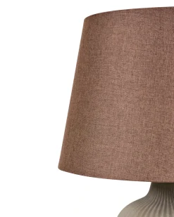 Discount Beliani Lampada da tavolo FERGUS Ceramica Marrone