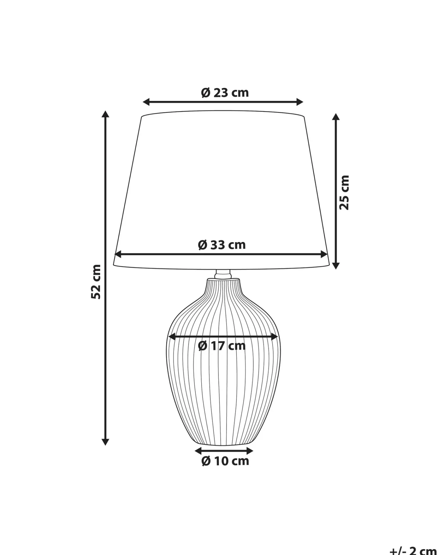 Discount Beliani Lampada da tavolo FERGUS Ceramica Marrone