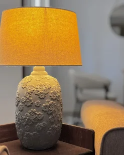 Hot Beliani Lampada da tavolo FERREY Ceramica Grigio Beige Grigio