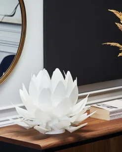 New Beliani Lampada da tavolo Fiore MUSONE Bianco