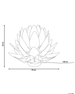 New Beliani Lampada da tavolo Fiore MUSONE Bianco