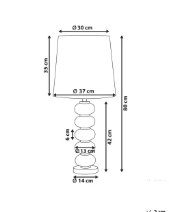 Discount Beliani Lampada da tavolo FRIO Metallo Bianco Bianco Oro