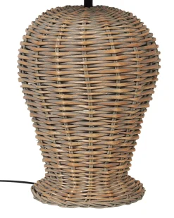 Clearance Beliani Lampada da tavolo FURELOS Rattan Naturale Bianco Naturale