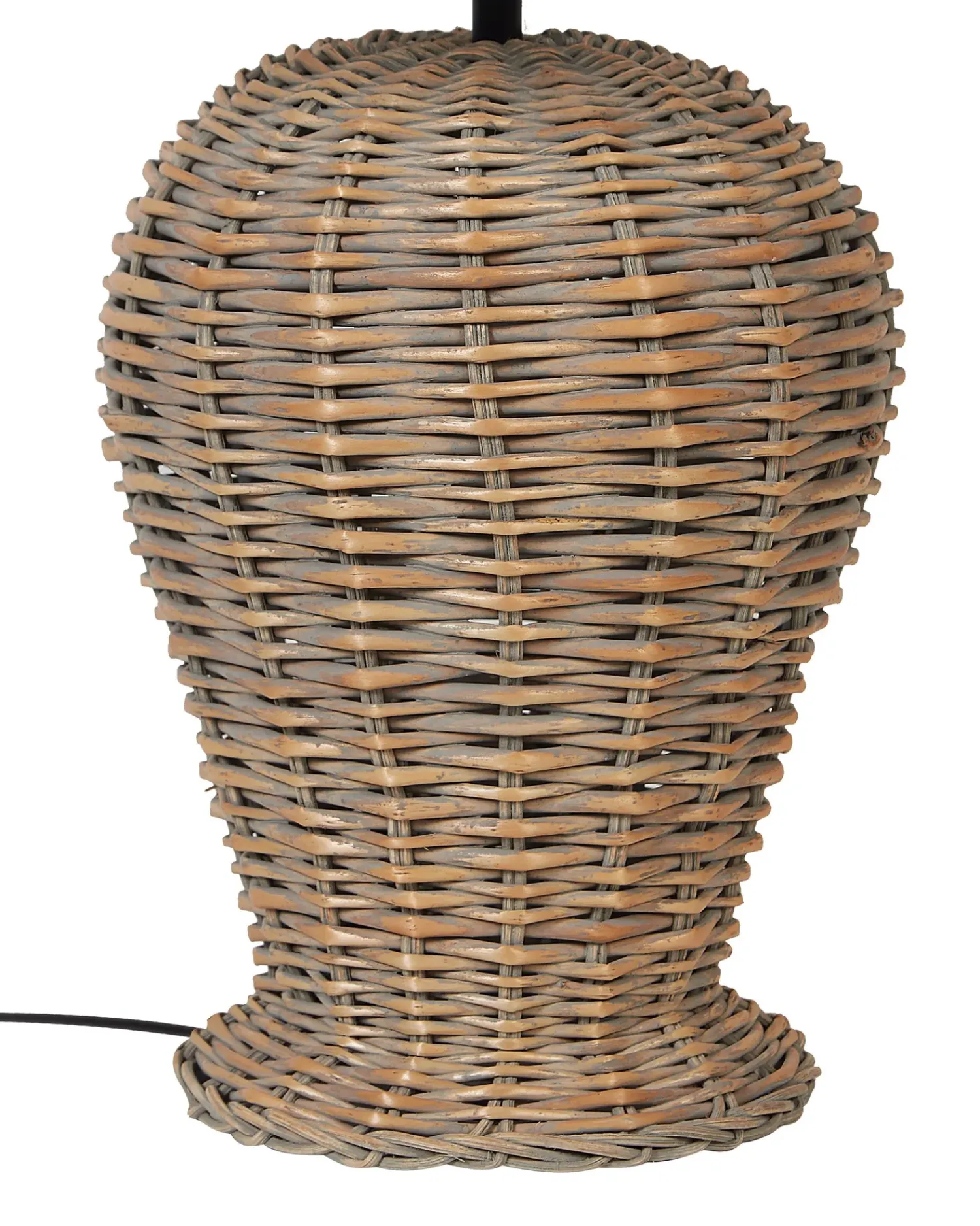 Clearance Beliani Lampada da tavolo FURELOS Rattan Naturale Bianco Naturale