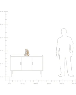 Clearance Beliani Lampada da tavolo Gatto YOKO Bianco Bianco Ottone