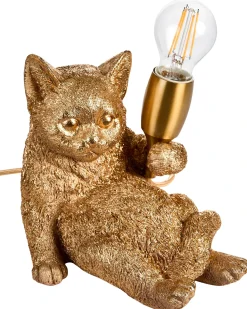 Outlet Beliani Lampada da tavolo Gatto ZIPPY Oro Oro Ottone