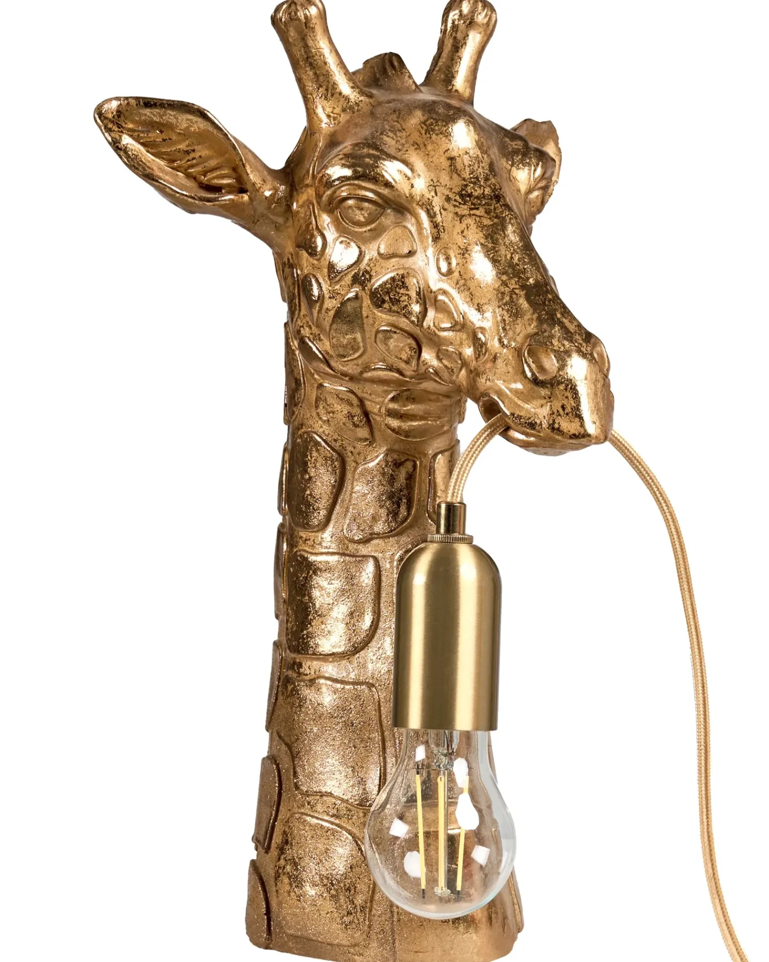 Best Beliani Lampada da tavolo Giraffa MALAIKA Oro Ottone Oro