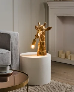 Best Beliani Lampada da tavolo Giraffa MALAIKA Oro Ottone Oro