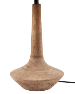 Discount Beliani Lampada da tavolo GODAWARI Legno di mango Marrone scuro Beige Marrone