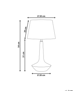Discount Beliani Lampada da tavolo GODAWARI Legno di mango Marrone scuro Beige Marrone