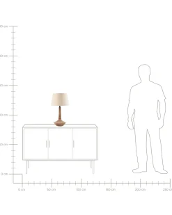 Discount Beliani Lampada da tavolo GODAWARI Legno di mango Marrone scuro Beige Marrone