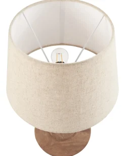 Discount Beliani Lampada da tavolo GODAWARI Legno di mango Marrone scuro Beige Marrone