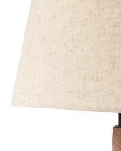 Discount Beliani Lampada da tavolo GODAWARI Legno di mango Marrone scuro Beige Marrone