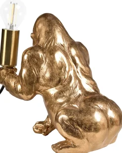 Hot Beliani Lampada da tavolo Gorilla HARAMBE Oro Ottone Oro