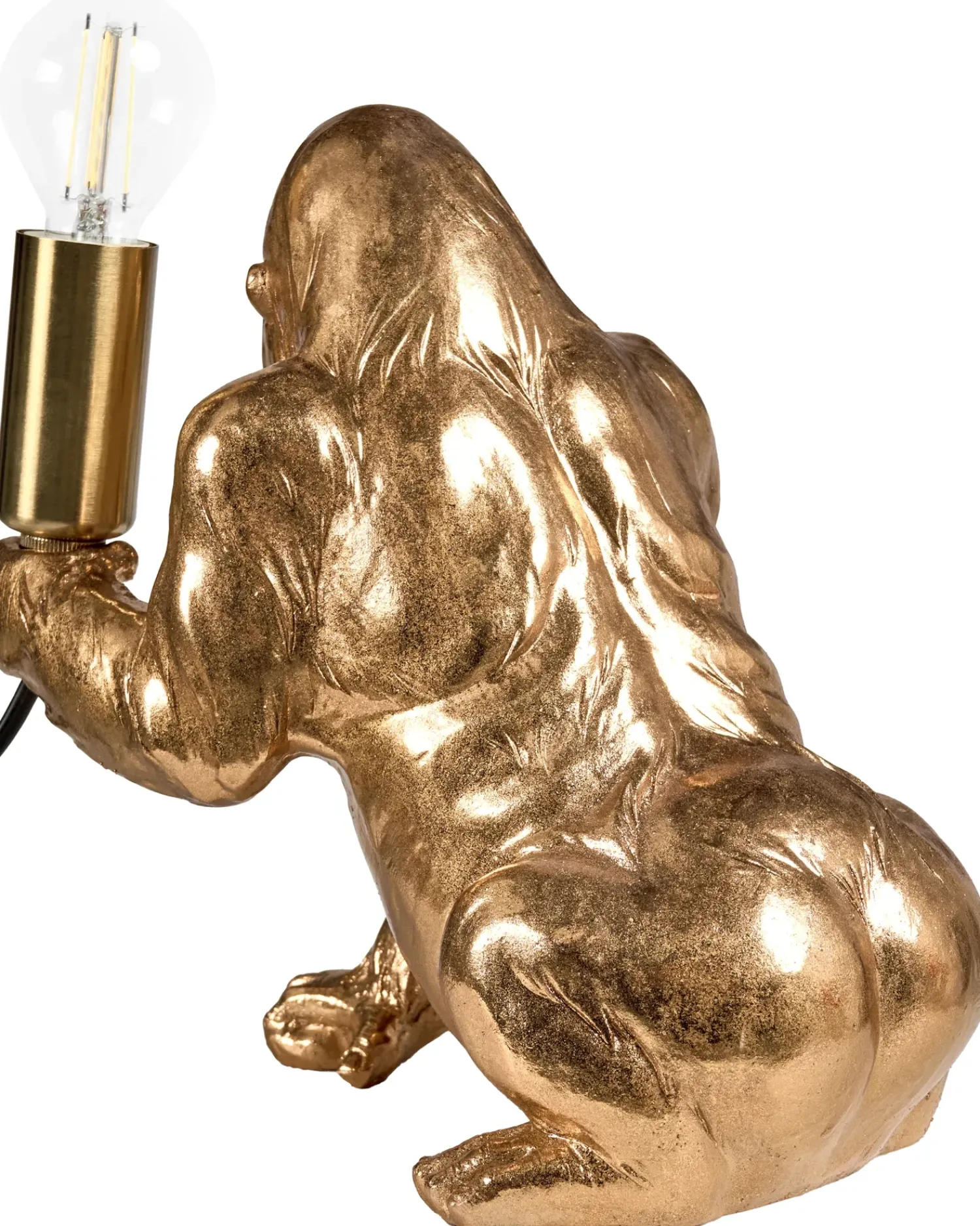 Hot Beliani Lampada da tavolo Gorilla HARAMBE Oro Ottone Oro