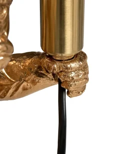 Hot Beliani Lampada da tavolo Gorilla HARAMBE Oro Ottone Oro