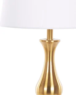 Beliani Lampada da tavolo HODMO Metallo Oro Bianco Oro