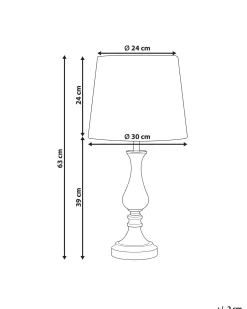 Beliani Lampada da tavolo HODMO Metallo Oro Bianco Oro