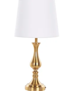 Beliani Lampada da tavolo HODMO Metallo Oro Bianco Oro