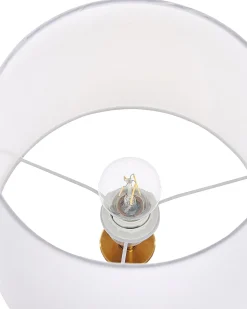 Beliani Lampada da tavolo HODMO Metallo Oro Bianco Oro