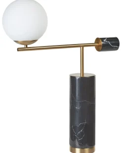 Best Beliani Lampada da tavolo HONDO Pietra Nero Nero Oro