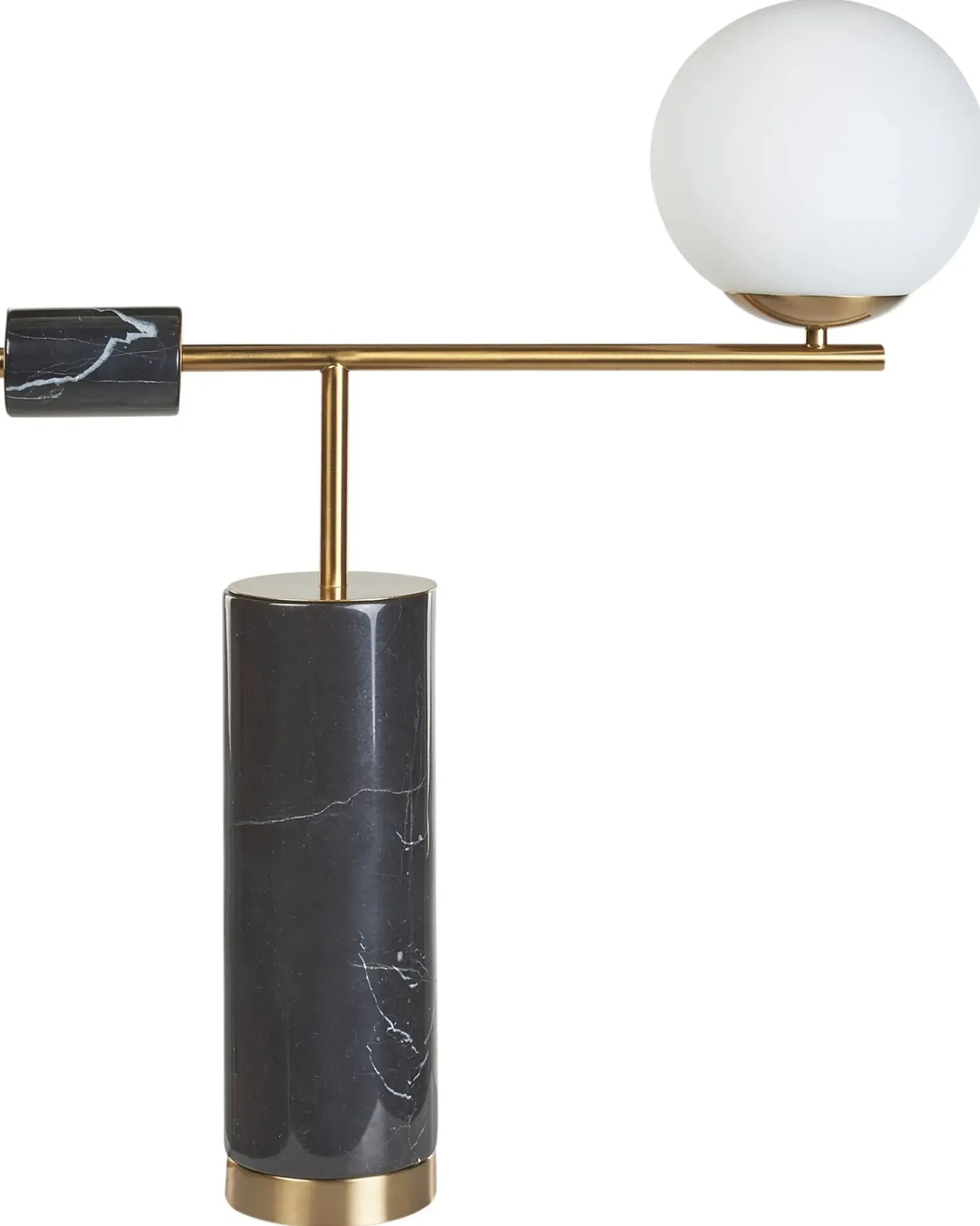 Best Beliani Lampada da tavolo HONDO Pietra Nero Nero Oro