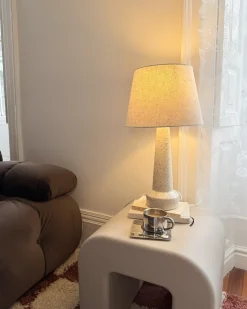 Best Beliani Lampada da tavolo HUMUYA Ceramica Beige chiaro Beige Blu